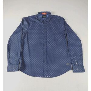 SCOTCH & SODA Shirt Men's Large‎ Blue Amsterdam Couture All Day Siesta Geometric